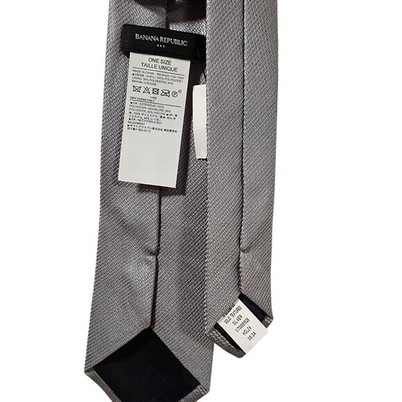 Banana Republic Men's Textured Silver Tie - Picture 3 of 6
